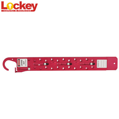 Verleng 24 holes Lang slot uit Glijdend Tag Out Hasp met 24 sloten in rood